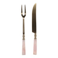 Quartz & Metal Serving Utensil Set | Long Handle Contemporary Serveware for Dining & Entertaining